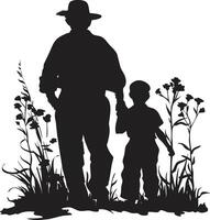 silhouette of Grandparent's Day on white background vector
