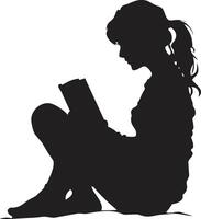Silhouette of National Read a Book Day on white background vector