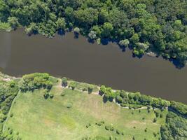 Oder River in Europe, view from the top photo