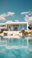 Luxury villa with infinity pool. photo