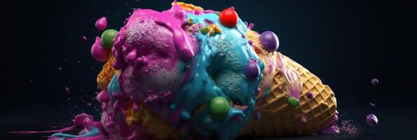 Appetizing ice cream. Aesthetically attractive ice cream. photo