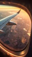 Breathtaking view from the airplane window. Great view. photo
