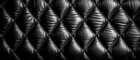 Close-up of textured leather material. photo