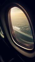 Breathtaking view from the airplane window. Great view. photo