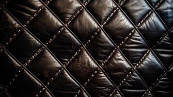 Close-up of textured leather material. photo