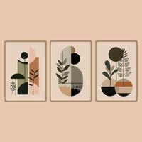 Set of abstract creative universal artistic templates. vector