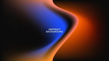 ABSTRACT DARK BACKGROUND ELEGANT GRADIENT MESH BLUE ORANGE SMOOTH LIQUID COLORFUL DESIGN TEMPLATE GOOD FOR MODERN WEBSITE, WALLPAPER, COVER DESIGN vector