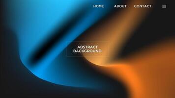 ABSTRACT DARK BACKGROUND ELEGANT GRADIENT MESH BLUE ORANGE SMOOTH LIQUID COLORFUL DESIGN TEMPLATE GOOD FOR MODERN WEBSITE, WALLPAPER, COVER DESIGN vector