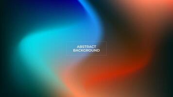 ABSTRACT DARK BACKGROUND ELEGANT GRADIENT MESH BLUE ORANGE SMOOTH LIQUID COLORFUL DESIGN TEMPLATE GOOD FOR MODERN WEBSITE, WALLPAPER, COVER DESIGN vector