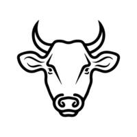 Beef logo or modern line icon. line art and icon design with bold outline. Black and white Pixel Perfect minimalistic symbol isolate white background. Creative logotype vector