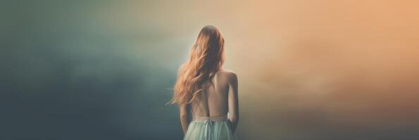 Soft ethereal dreamy background, pastel colors, copy space. . photo