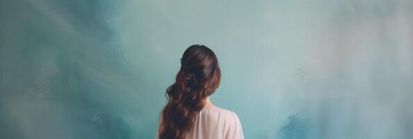 Soft ethereal dreamy background, pastel colors, copy space. . photo