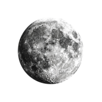 Cosmic Moon Element with Detailed Craters and Textures png