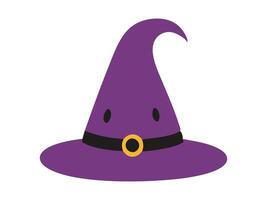 Witch hat isolated on a white background. Wizard hat. Concept of fantasy accessory, magical item, Halloween, minimalist style, enchantment symbol. Print, design element. vector