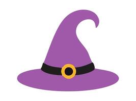 Witch hat isolated on a white background. Wizard hat. Concept of fantasy accessory, magical item, Halloween, minimalist style, enchantment symbol. Print, design element. vector