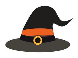 Witch hat isolated on a white background. Wizard hat. Concept of fantasy accessory, magical item, Halloween, minimalist style, enchantment symbol. Print, design element. vector