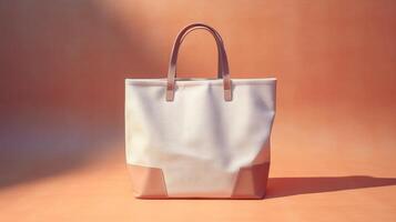 A stylish bag with a trend and an attractive background. . photo