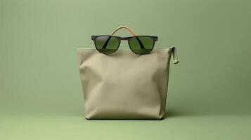 A stylish bag with a trend and an attractive background. . photo