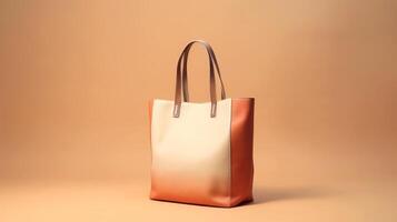 A stylish bag with a trend and an attractive background. . photo