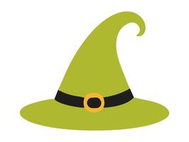 Witch hat isolated on a white background. Wizard hat. Concept of fantasy accessory, magical item, Halloween, minimalist style, enchantment symbol. Print, design element. vector