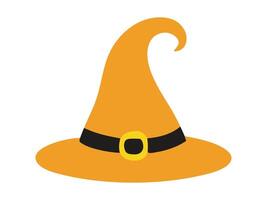 Witch hat isolated on a white background. Wizard hat. Concept of fantasy accessory, magical item, Halloween, minimalist style, enchantment symbol. Print, design element. vector