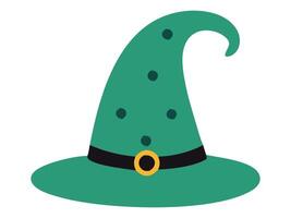 Witch hat isolated on a white background. Wizard hat. Concept of fantasy accessory, magical item, Halloween, minimalist style, enchantment symbol. Print, design element. vector