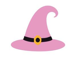 Witch hat isolated on a white background. Wizard hat. Concept of fantasy accessory, magical item, Halloween, minimalist style, enchantment symbol. Print, design element. vector