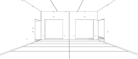 3D illustration of building structure vector