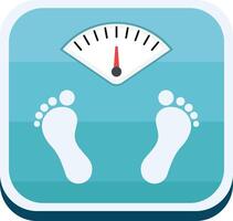 Flat Weight Scale Icon vector