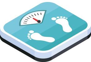Isometric Weight Scale Icon vector