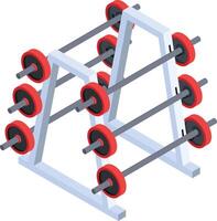 Isometric Barbell Rack vector