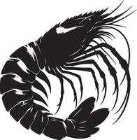 Shrimp silhouette design white background vector