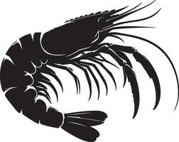 Shrimp silhouette design white background vector