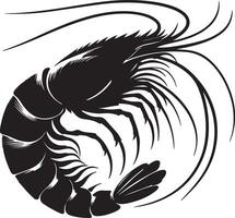 Shrimp silhouette design white background vector