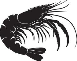 Shrimp silhouette design white background vector