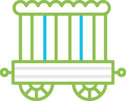 Circus Carriage Creative Icon Design vector