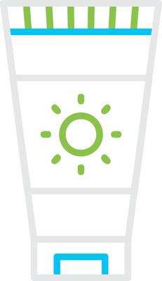 Sunscreen Creative Icon Design