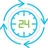 24 Hours Creative Icon Design vector