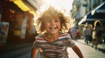 Joyful and smiling children. . photo