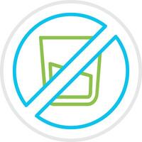 No Soft Drink Creative Icon Design vector