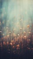Gloomy meadow. Gloomy landscape. . photo