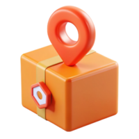 caja con rosado marca 3d ilustración png