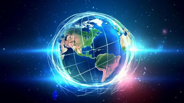 Internet concept of global business, ideas of conducting business operations and transactions on a global scale, e-commerce, digital marketing, online payments, remote collaboration. . photo