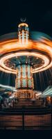 Roundabout. Feeling of joy and movement. . photo