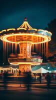 Roundabout. Feeling of joy and movement. . photo