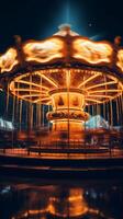 Roundabout. Feeling of joy and movement. . photo