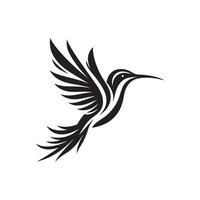 hummingbird silhouette design on white background vector