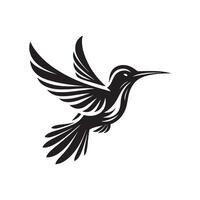 hummingbird silhouette design on white background vector