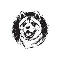 Akita dog illustration design vector