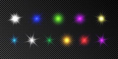 Light effect of lens flare vector